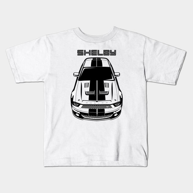 Ford Mustang Shelby GT500 KR 2008-2009 - Black Stripes Kids T-Shirt by V8social